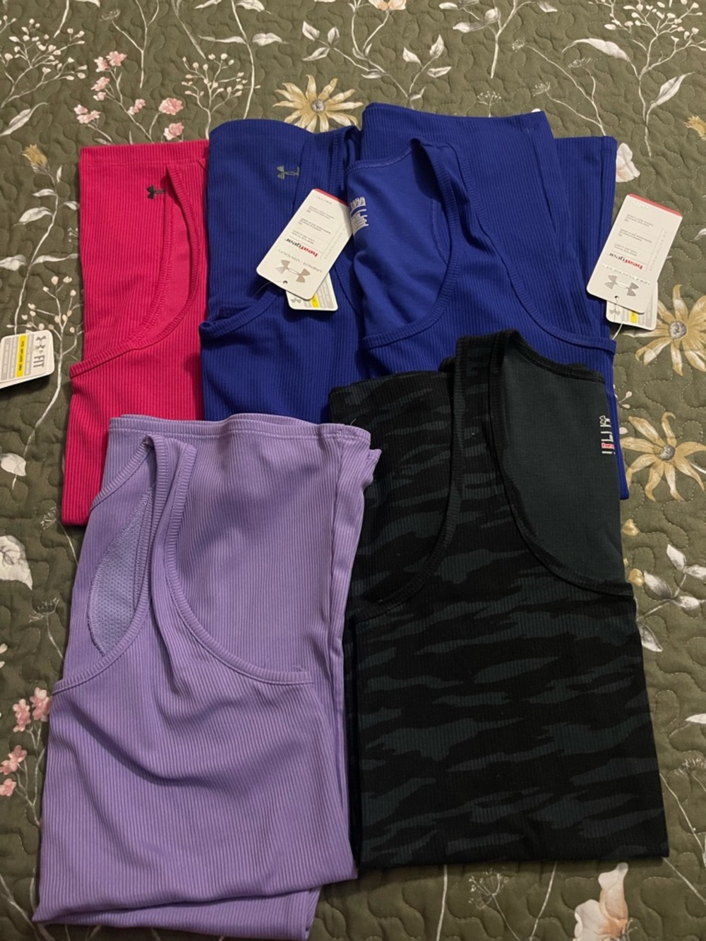 Under Armour Women's Tank Tops - Pink, Purple, 2 Royal Blue, Black Camo